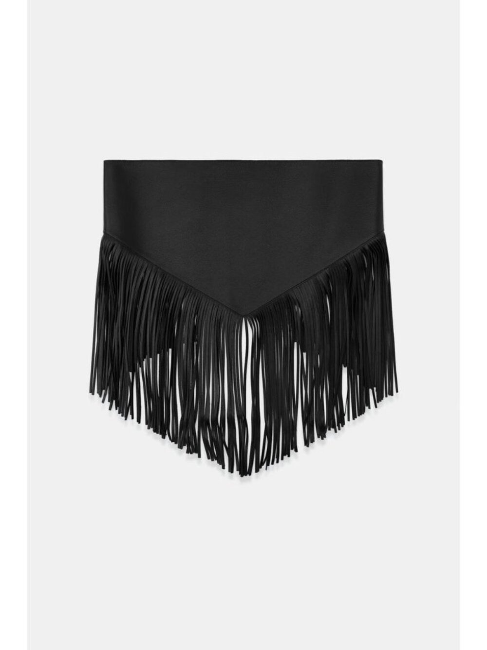 ZARA 100% LEATHER FRINGE SCARF BELT